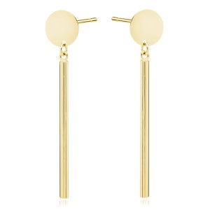 Cercei argint lungi placati cu aur galben DiAmanti Z2051EG-DIA (Argint 925‰ 2,7 g.)